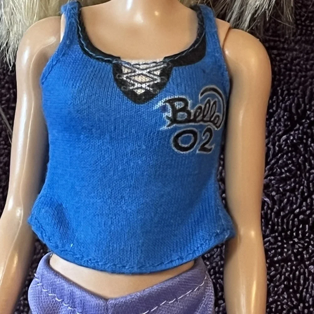 Barbie Blonde Millie Doll 2013 2015 Fashionista Mattel Blue‎ top & Purple Pants